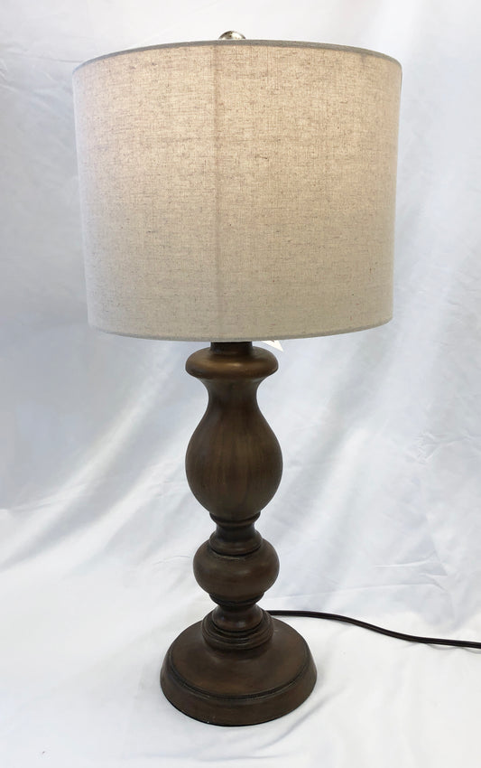 Vintage Brown Wood Lamp