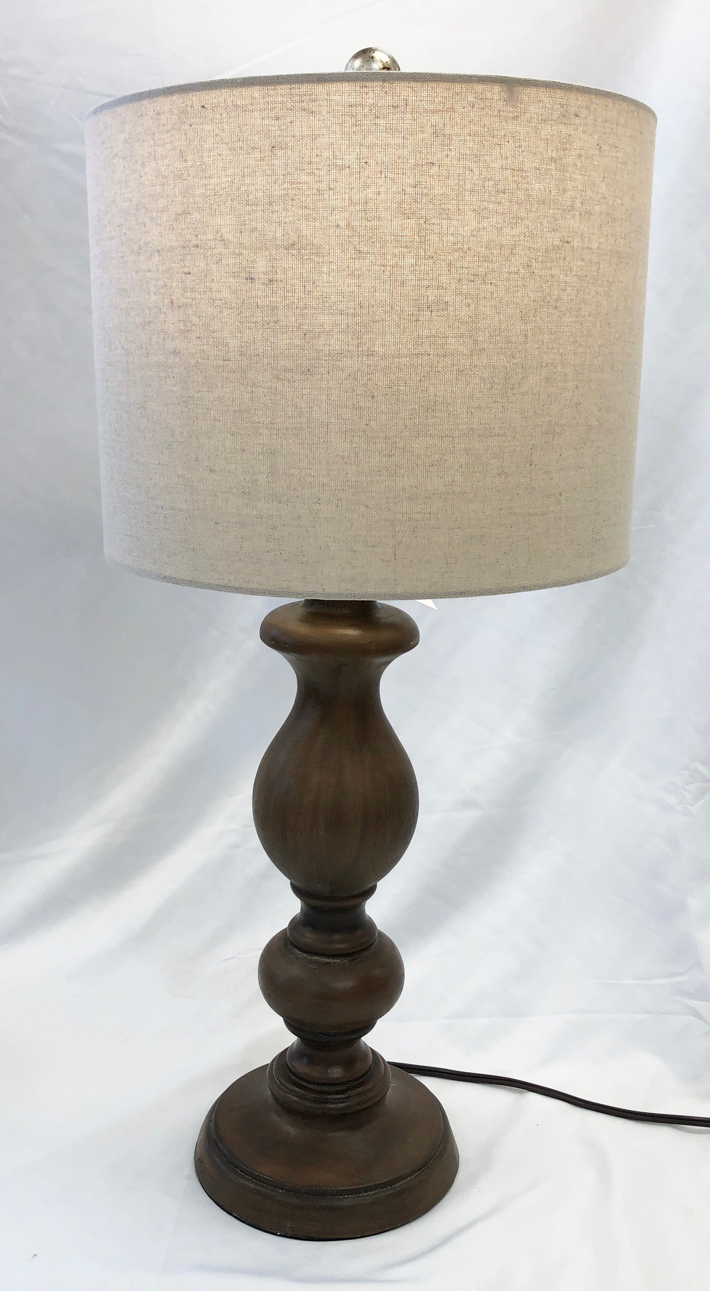 Vintage Brown Wood Lamp