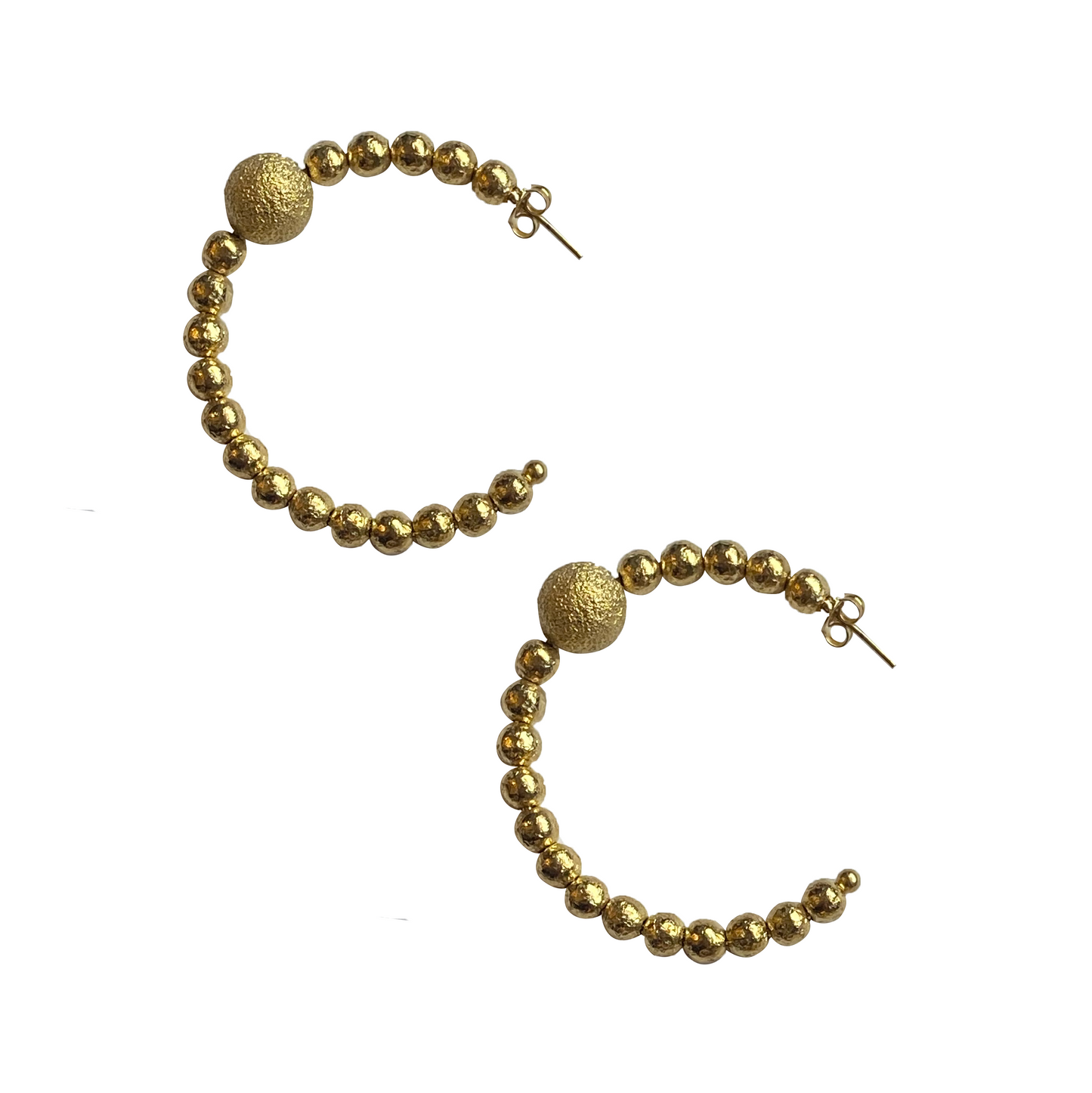 Earrings Hoop Bead Gold