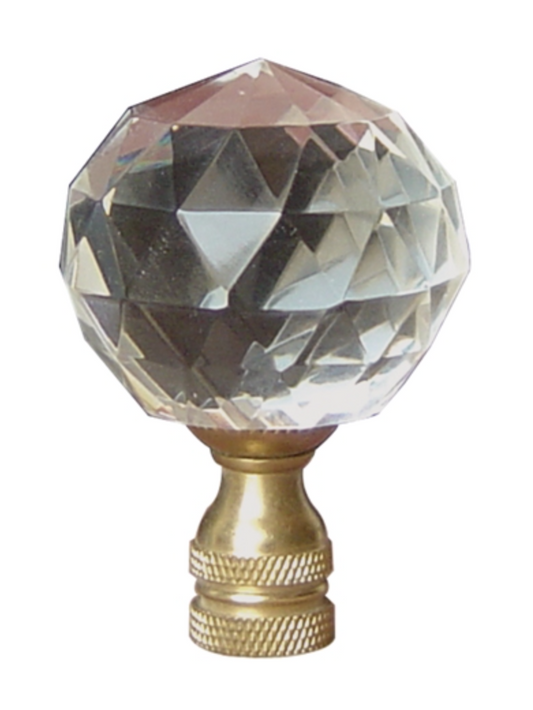 Crystal Faceted Lamp Finial