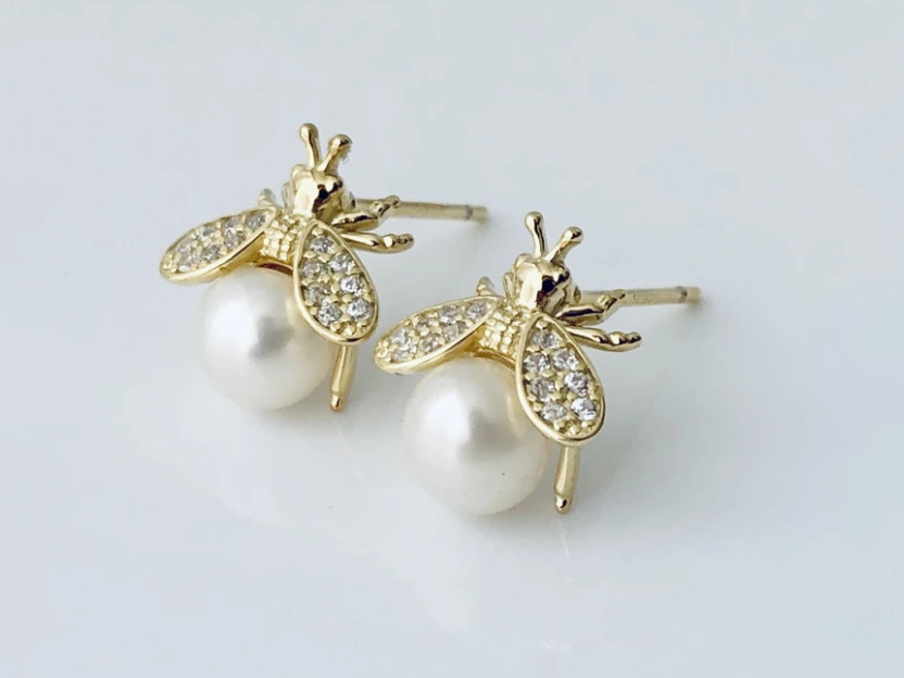 Pearl Bee Earrings