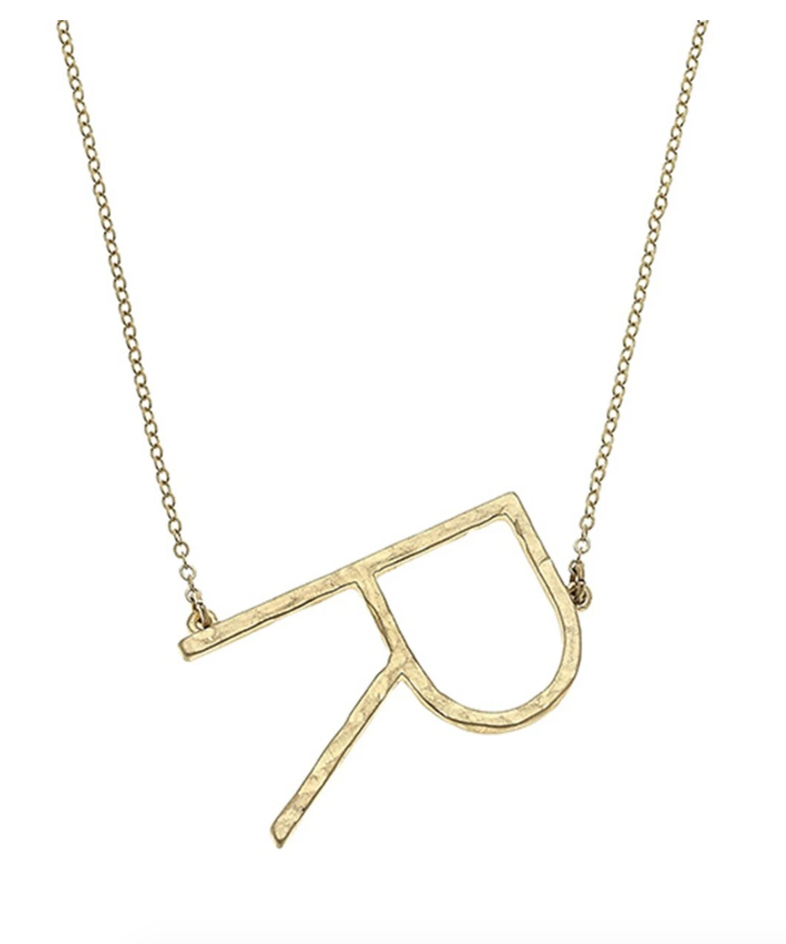 Candace Gold Statement Initial Necklace