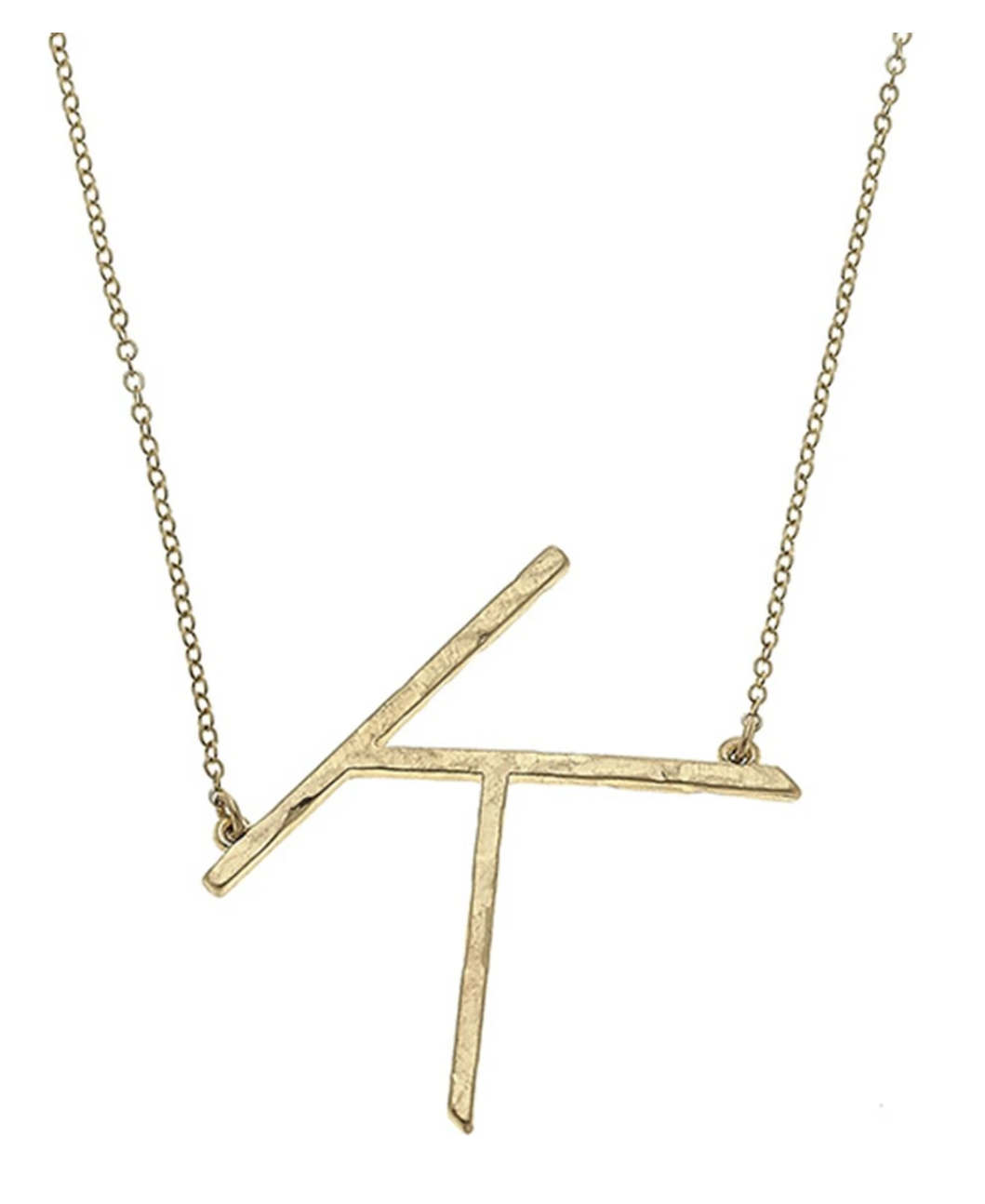 Candace Gold Statement Initial Necklace