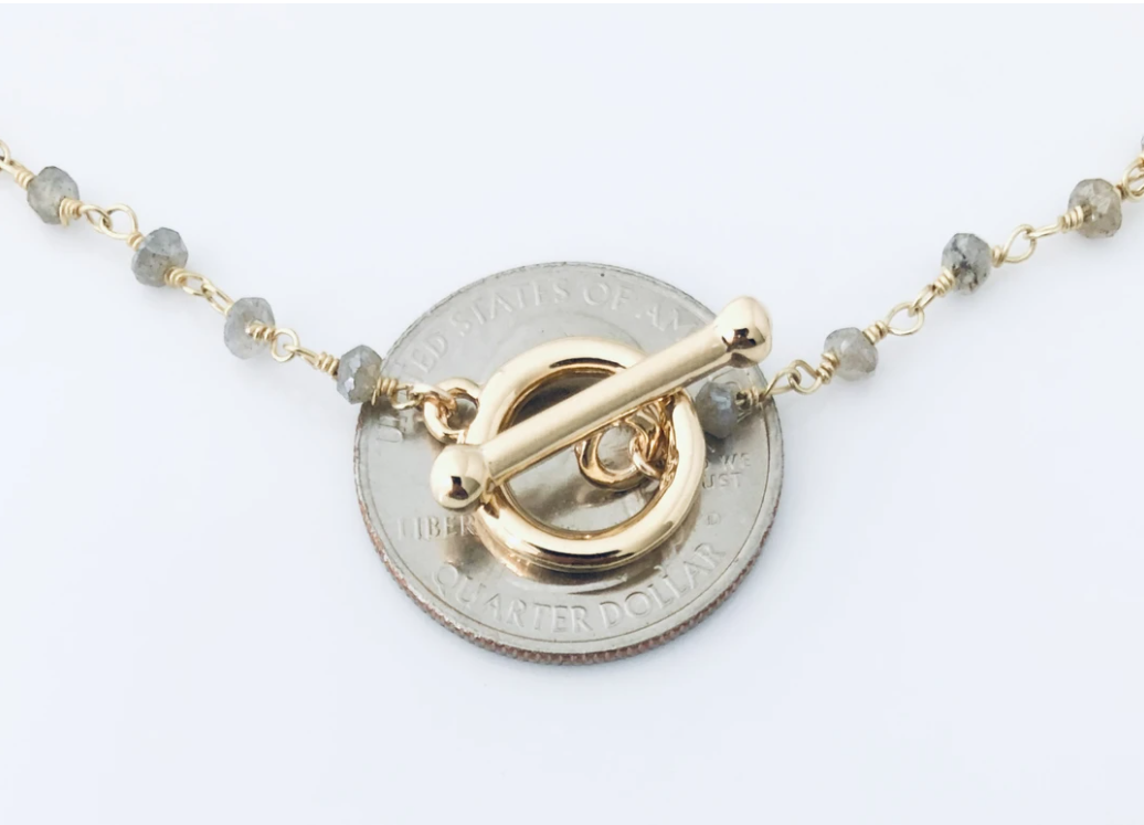 Labradorite Chain Choker Necklace