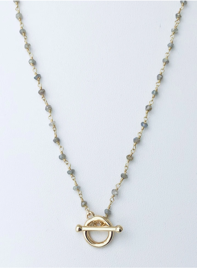 Labradorite Chain Choker Necklace