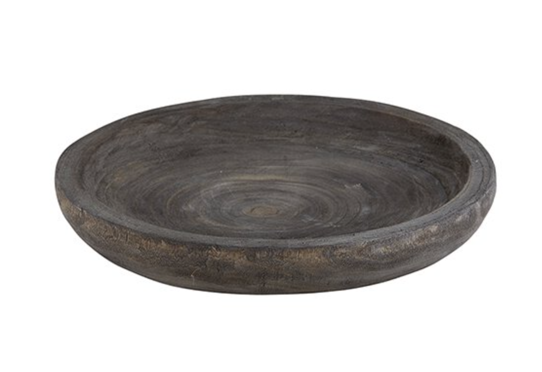 Charcoal Medium Wood Bowl