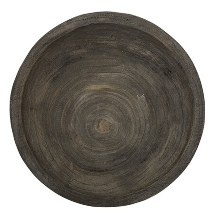 Charcoal Medium Wood Bowl