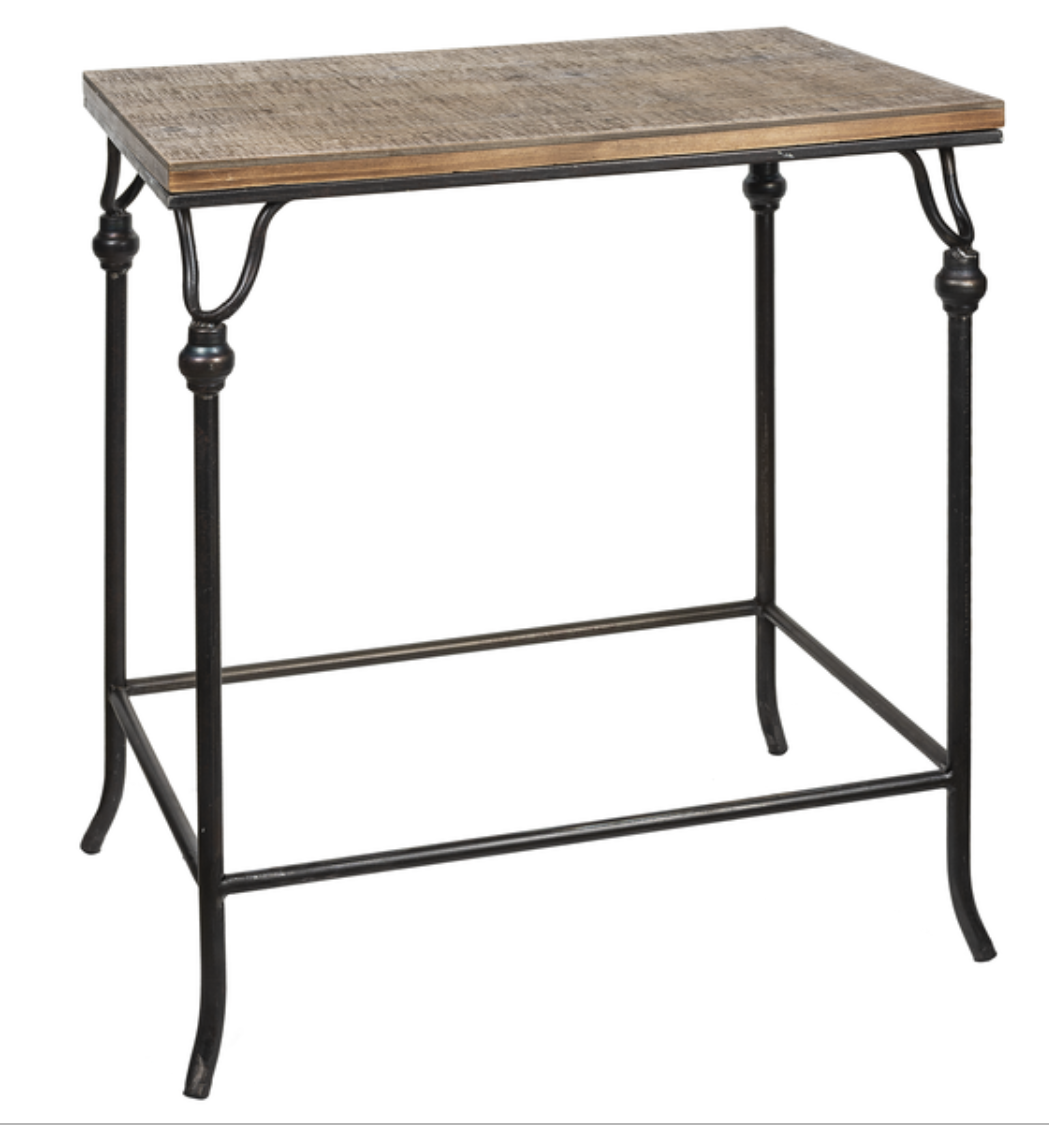 Rectangle Side Table with Finial Legs