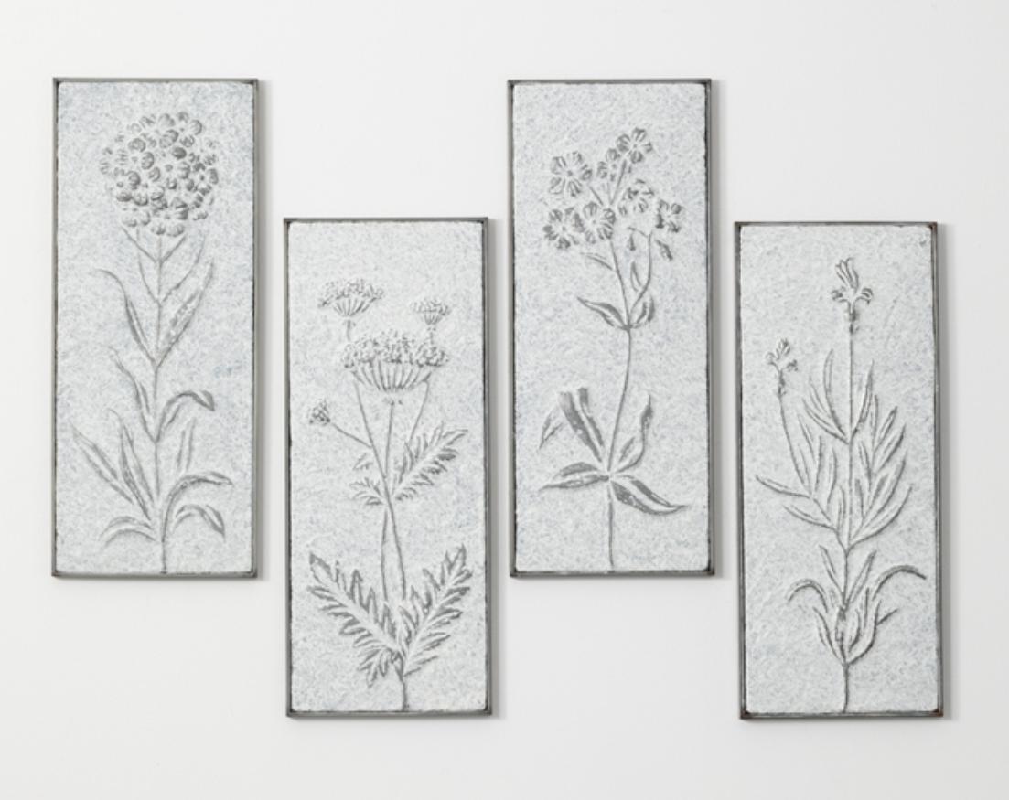 Herb Print Metal Wall Decor