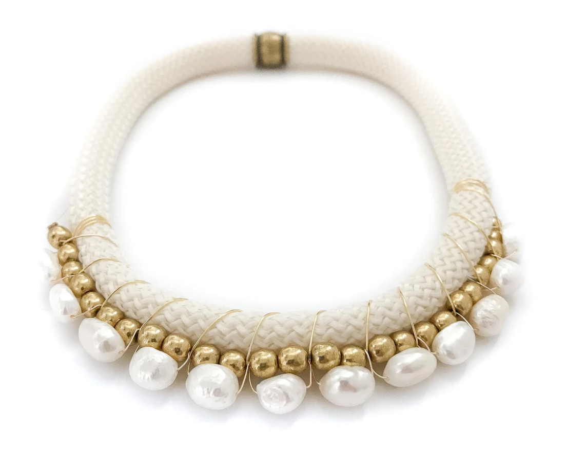 Ivory & Gold Socialite Statement Necklace