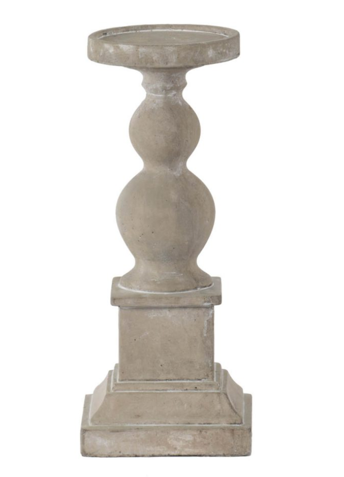 Candle Holders Gray Cement