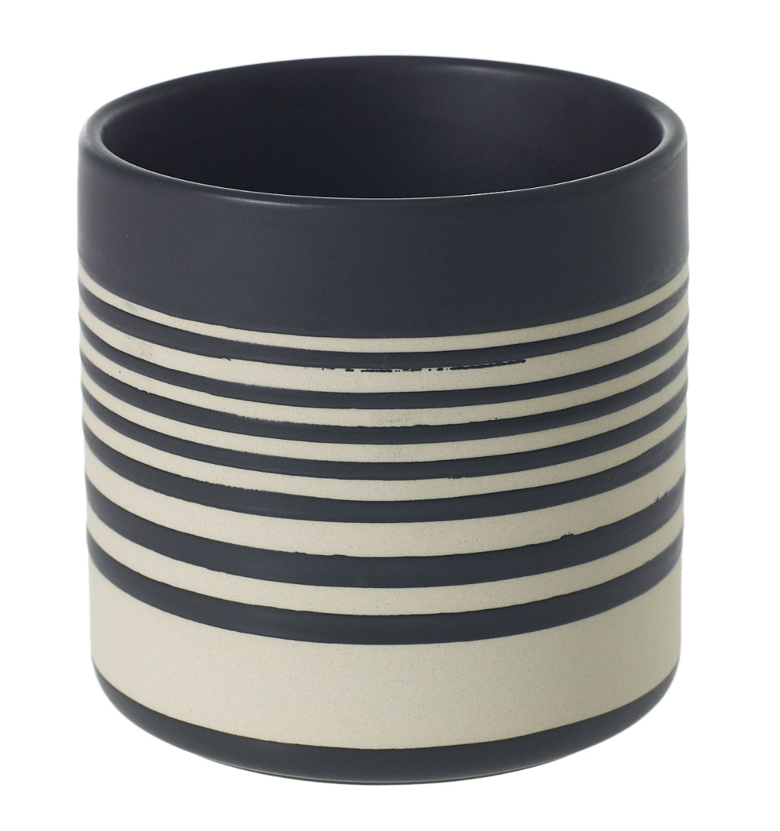 Black & Cream Stripe Planter