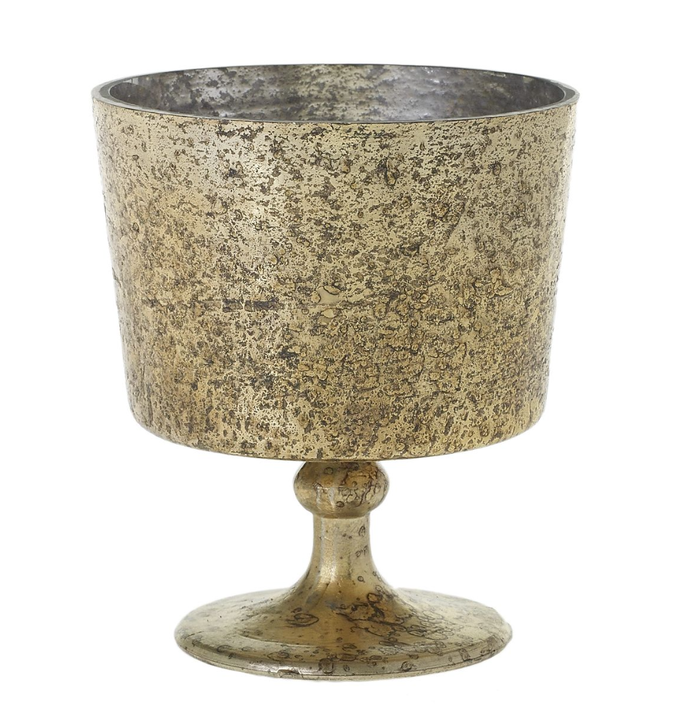 Antiqued Gold Compote