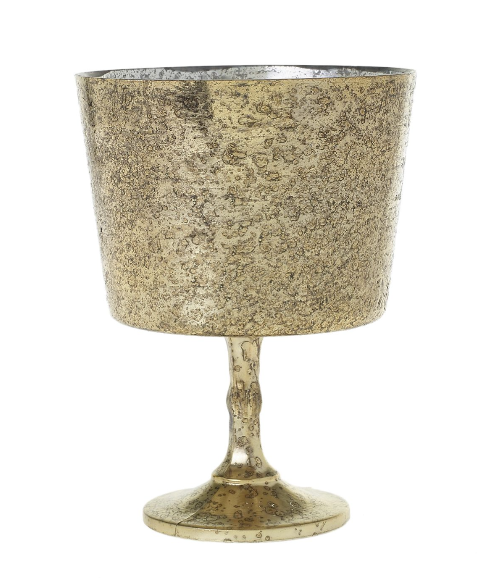 Antiqued Gold Compote