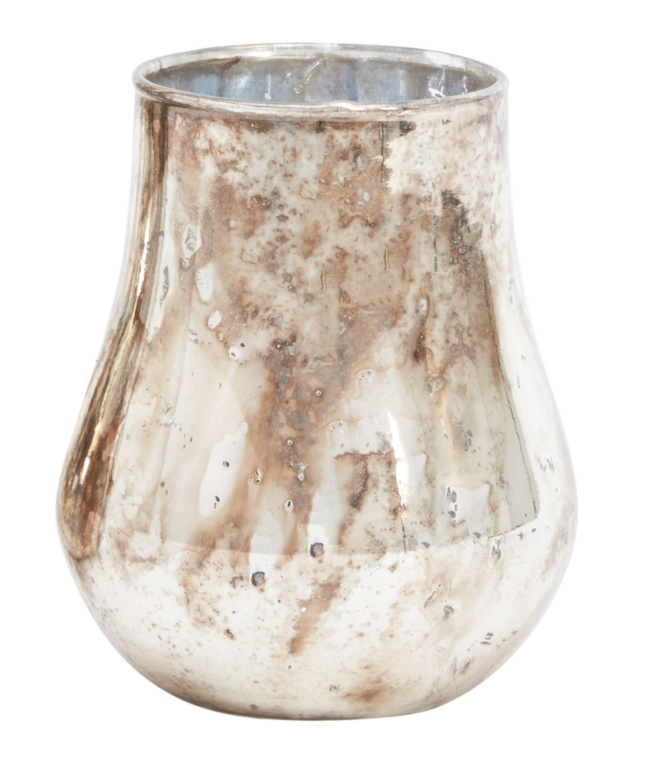 Swirled Mercury Glass Vase