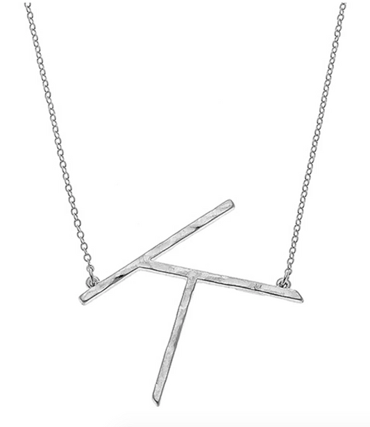 Necklace Initial Statement Candace Silver