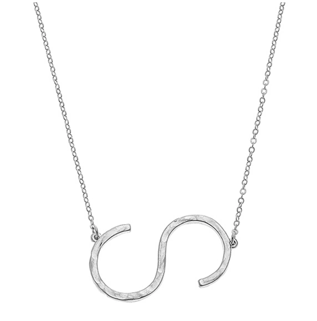 Necklace Initial Statement Candace Silver