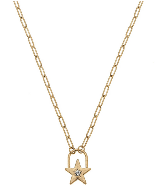 Arlo Star Paperclip Chain Necklace