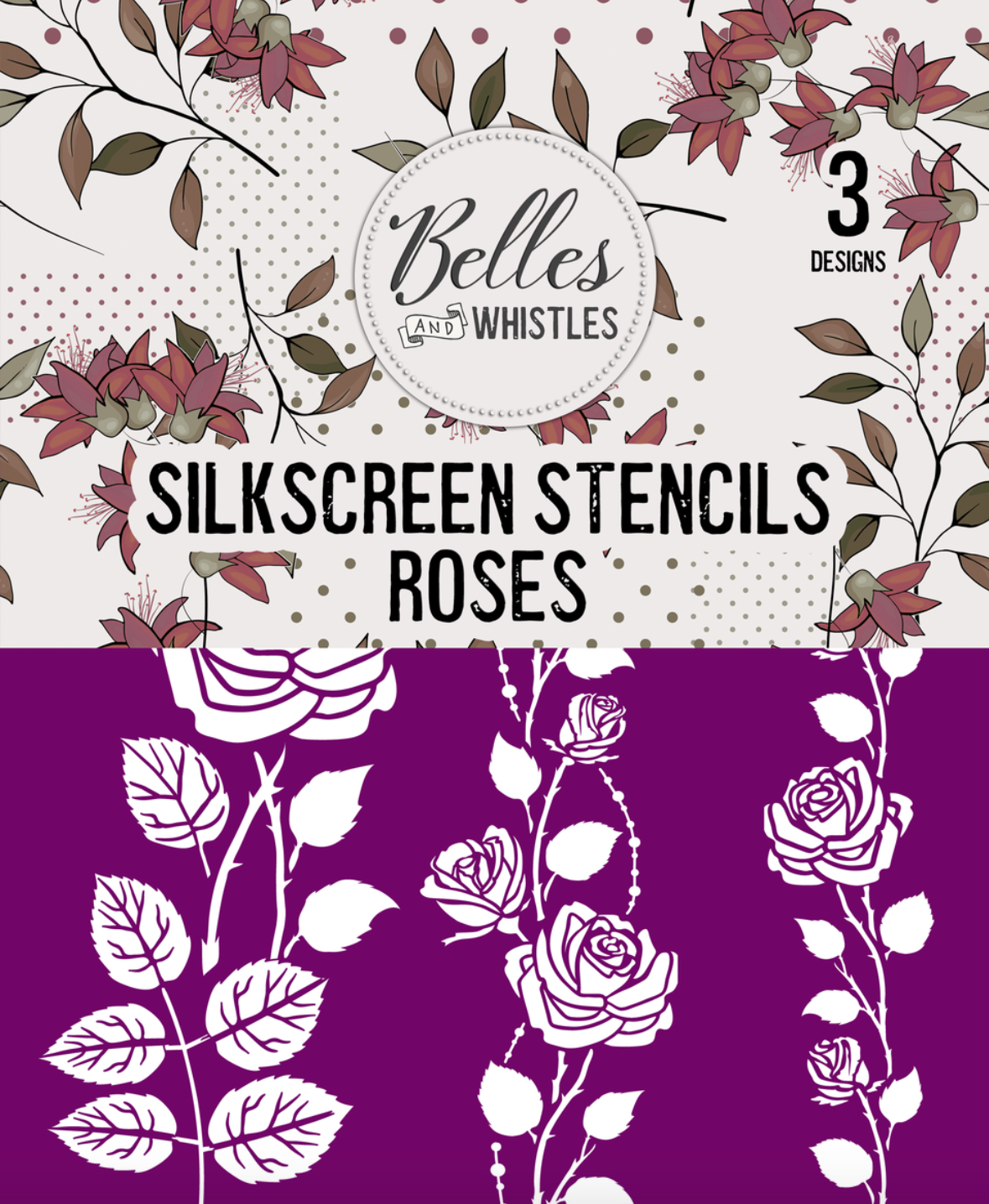 Silkscreen Stencil, Roses