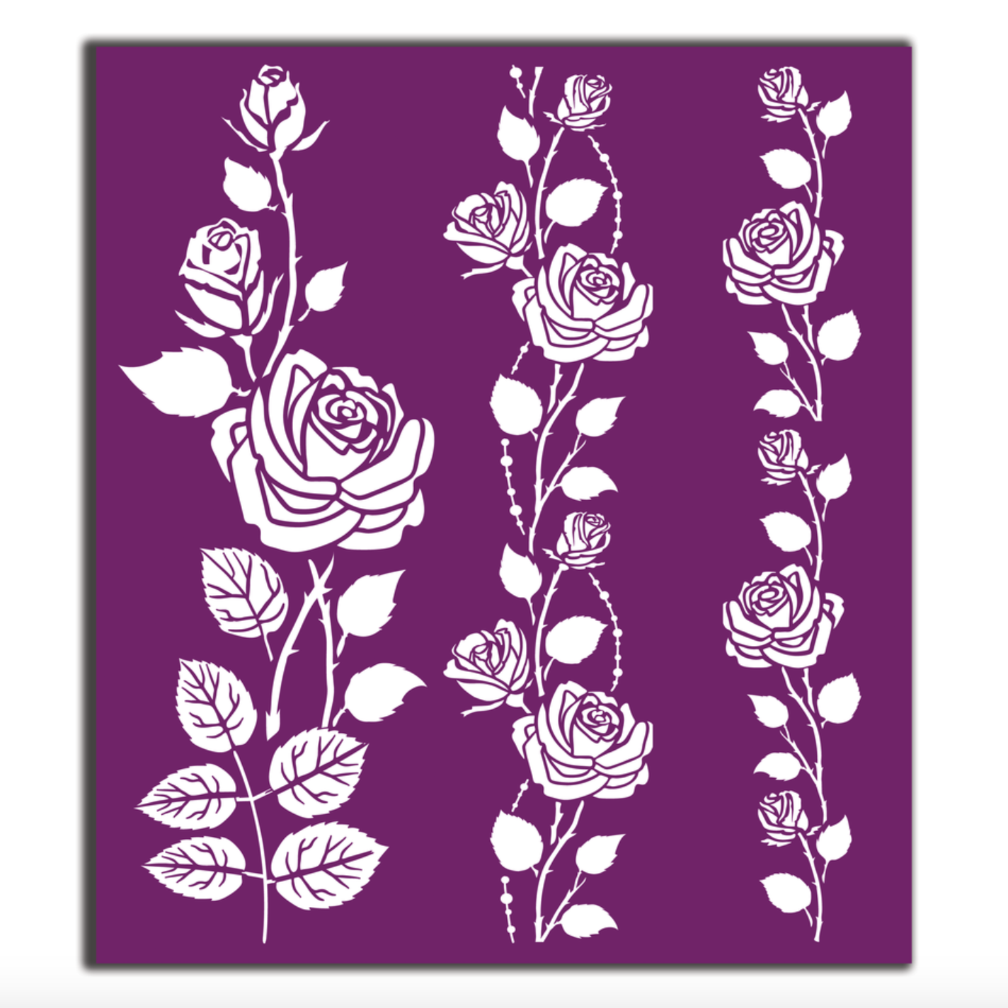 Silkscreen Stencil, Roses