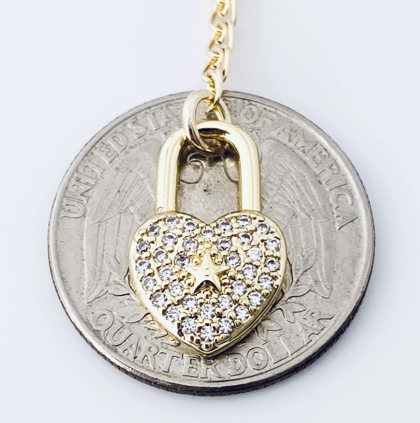 Heart Lock Y Necklace