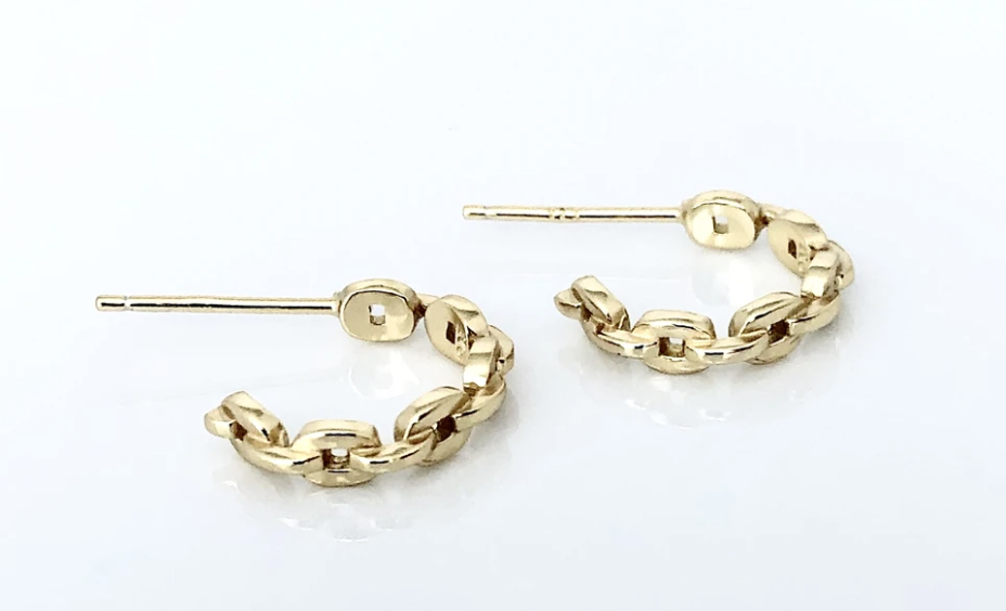 Mini Chain Hoop Earrings