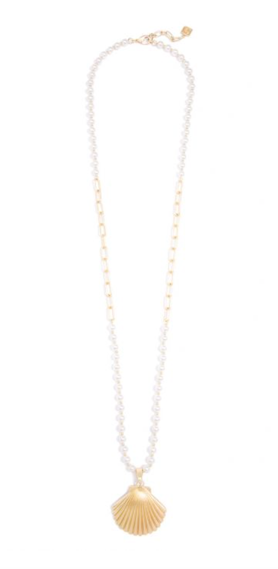 Necklace Chain Pendant Seashell Gold