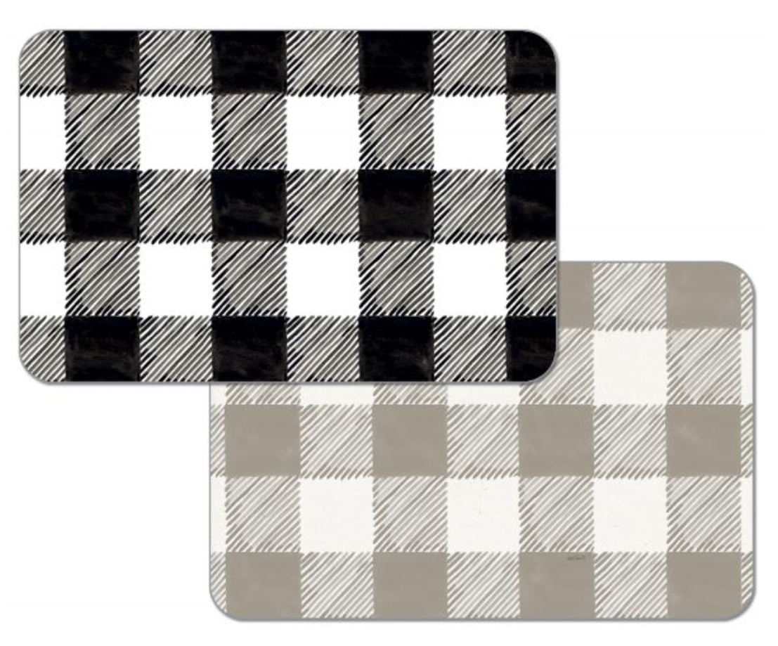 Black / Taupe Buffalo Check Easy Care Placemat