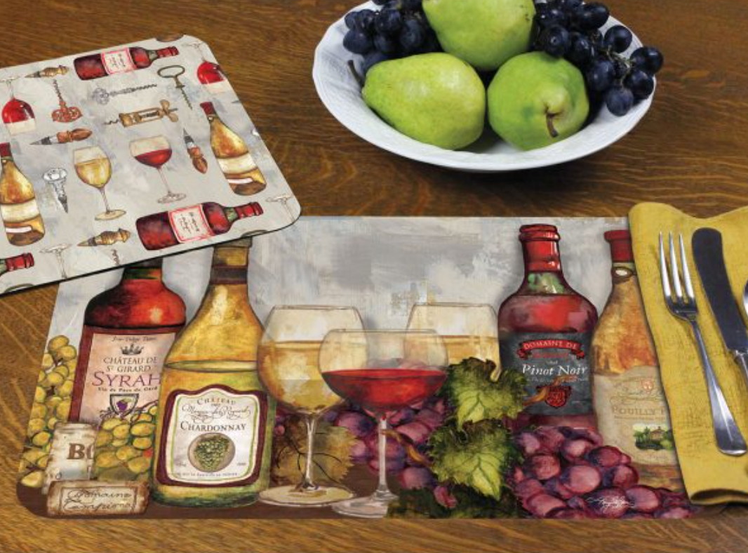 Wine Time Easy Care Placemat