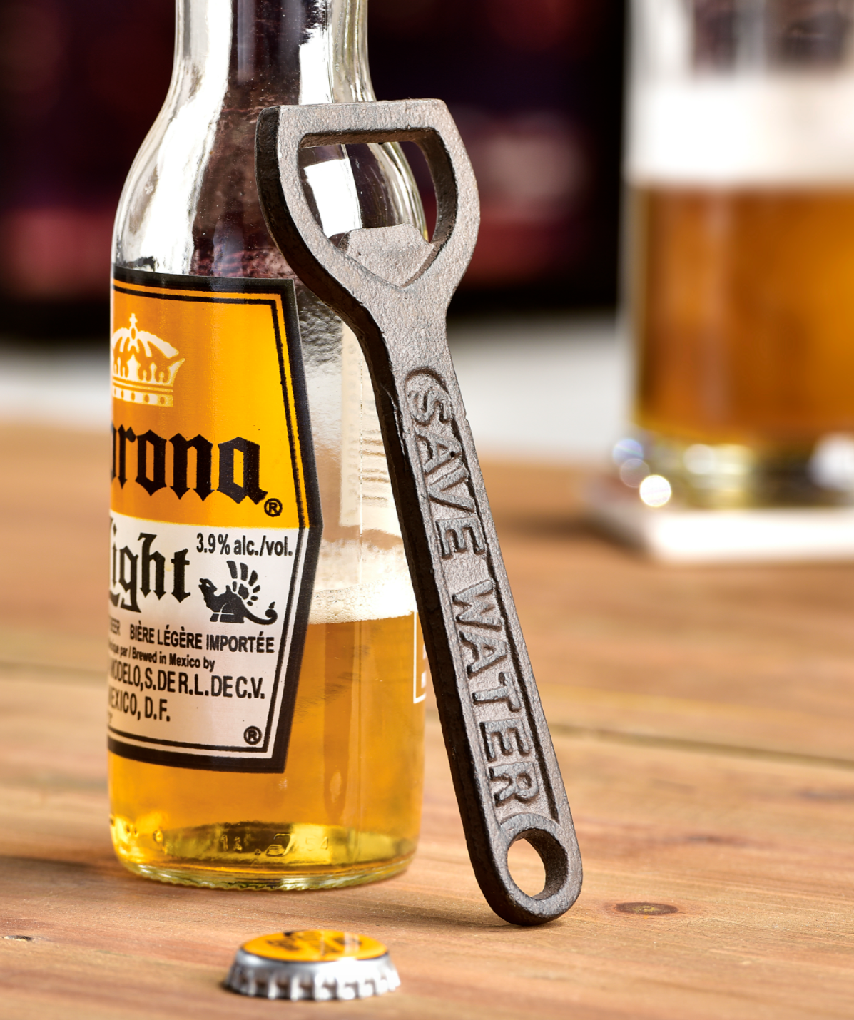 Drink Beer Save Water Cast Iron Bottle Opener