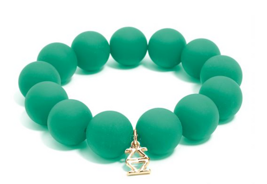 Bracelet Stretch Chunky Matte Green