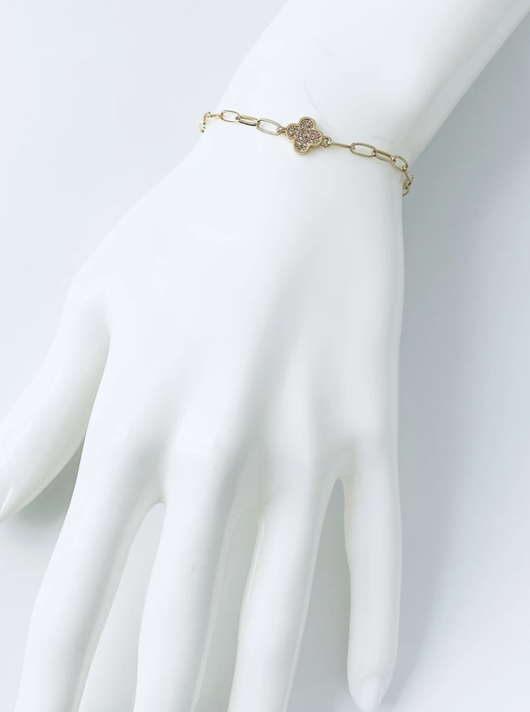 Clover & Clip Chain Bracelet