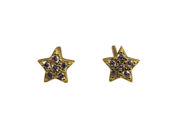 Mini CZ Star Earrings