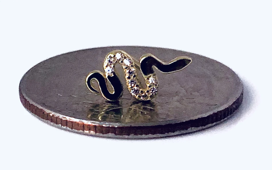 CZ Snake Earrings