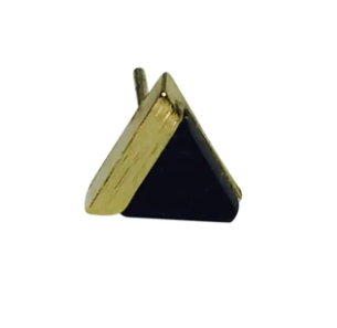 Triangle Black Stone Earrings