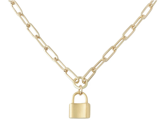 Lock & Clip Chain Necklace