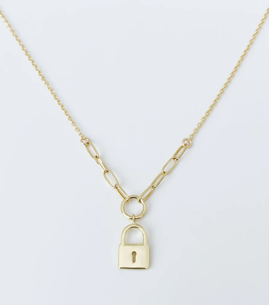 Sterling Lock & Clip Chain Necklace