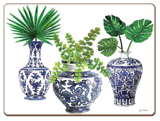 Blue Delft Vases Hardboard Placemat