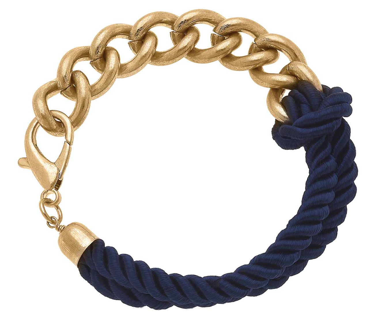 Eliza Knotted Cord & Chain Bracelet