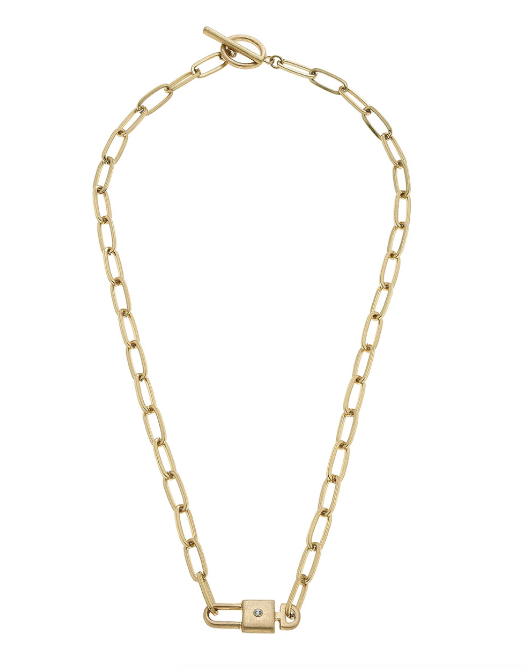 Harper Lock & Key T-Bar Necklace