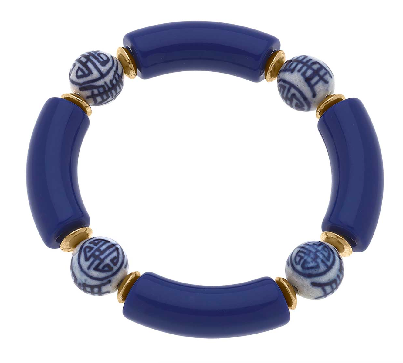 Bracelet Stretch Resin Lelani Blue