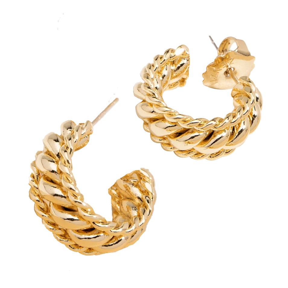 Earrings Hoop Huggie Gold