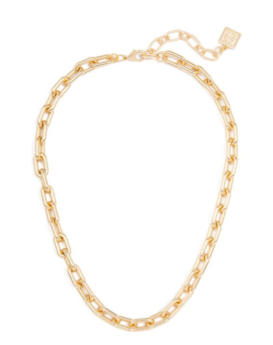 Necklace Chain Link Matte Gold