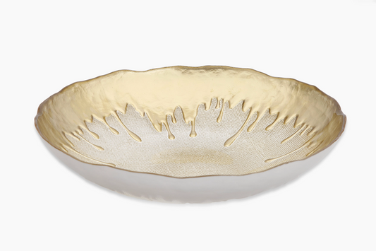 Gold Dipped Serving Bowl