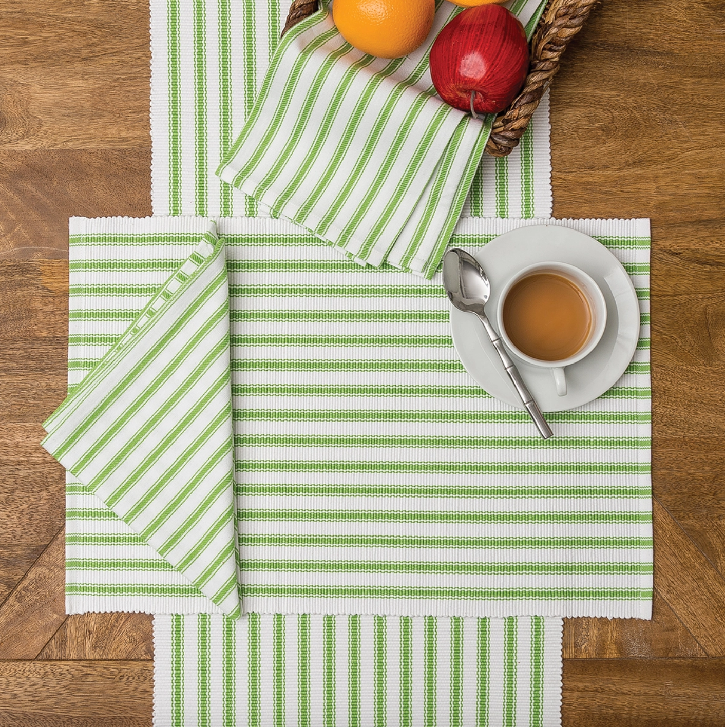 Placemat Ticking Stripe Sprout