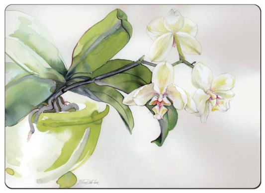 White Orchid Hardboard Placemat