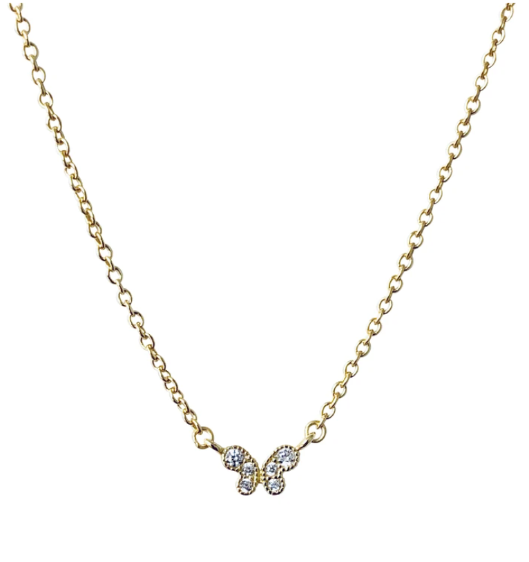 Baby CZ Butterfly Necklace