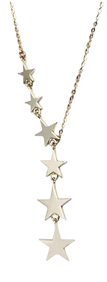 Gold Star Y Necklace