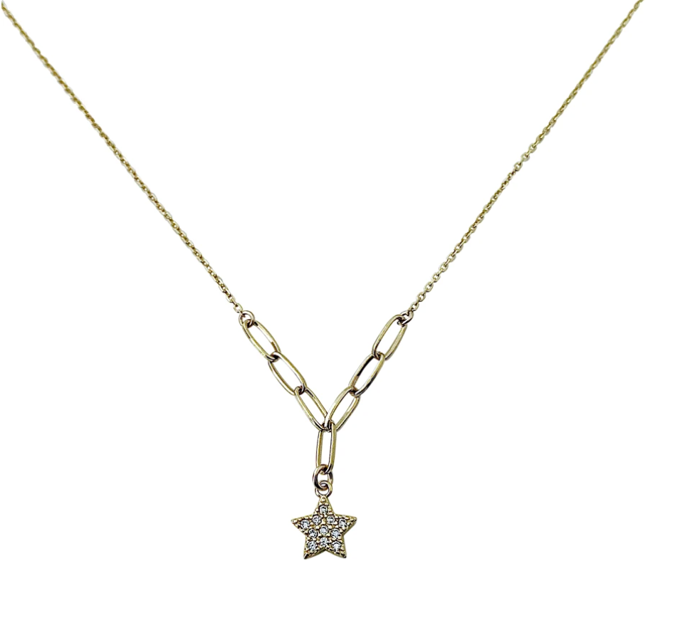 Star & Clip Chain Necklace