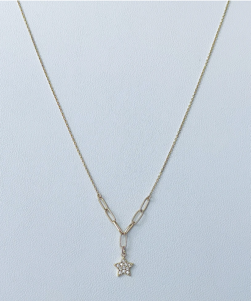 Star & Clip Chain Necklace